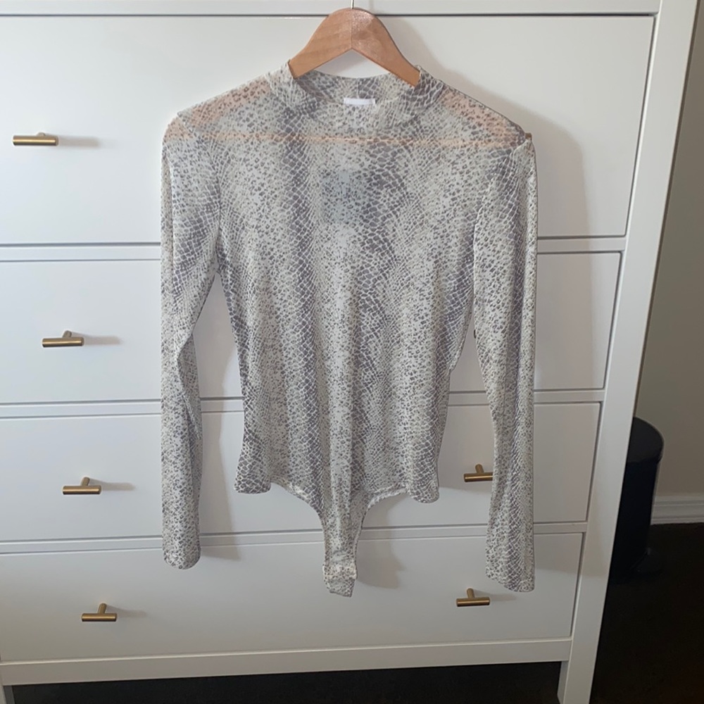 See through snakeskin bodysuit